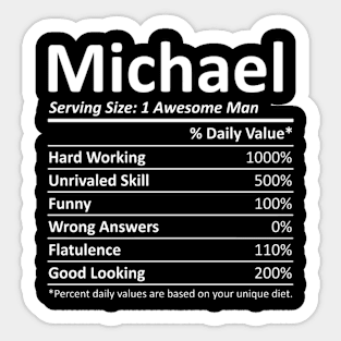 Michael Nutrition Sticker